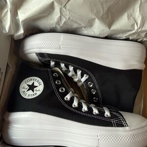 Converse Black and White Platform High-Tops